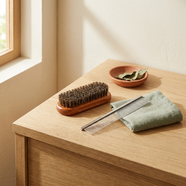 NestPet grooming and health: bristle brush and grooming comb
