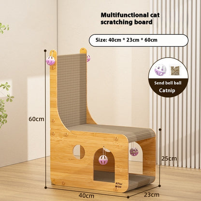 Cat Scratch Board - Corrugated Scratcher with Catnip