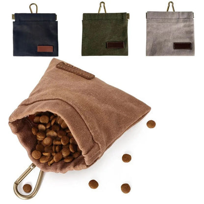 Hands-Free Dog Treat Pouch - Clip-On Training & Walk Snack Bag