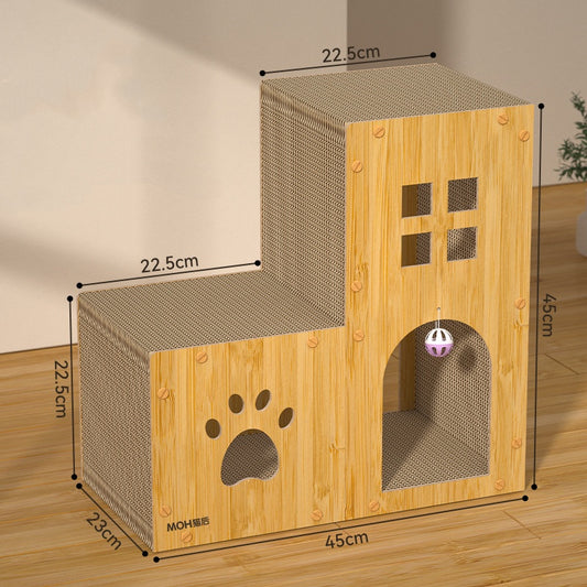 Cat Scratch Board - Corrugated Scratcher with Catnip