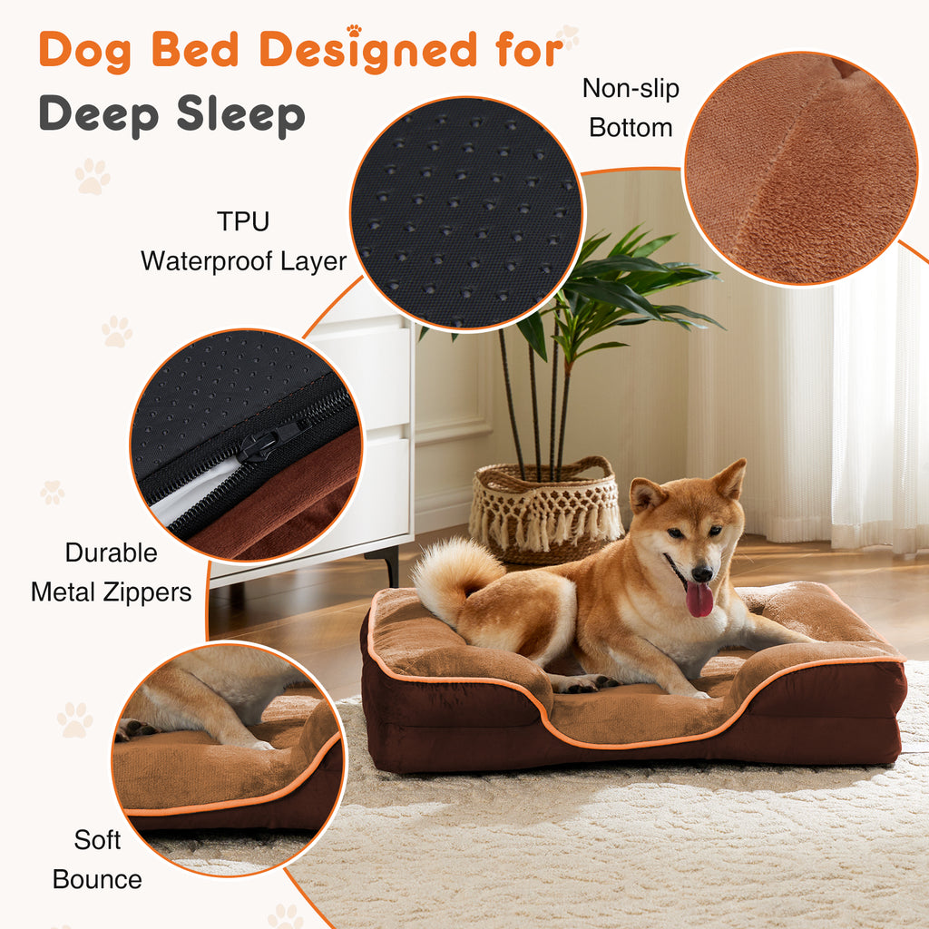 The Memory Foam Pet Bed — Washable, Waterproof Lined, 5 Sizes