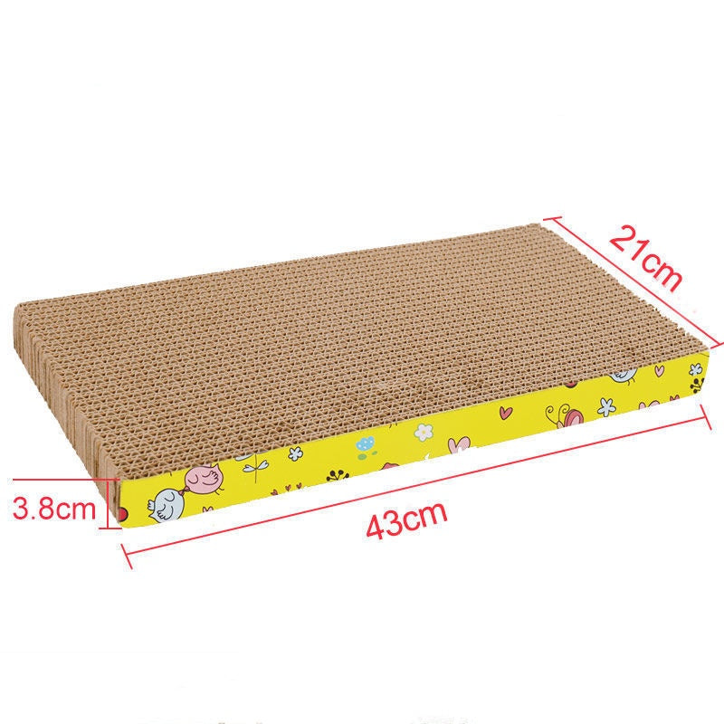 Cat Scratch Board - Corrugated Scratcher with Catnip