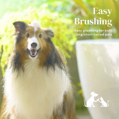 Self-Cleaning Slicker Brush - One-Click Deshedding for Dogs & Cats