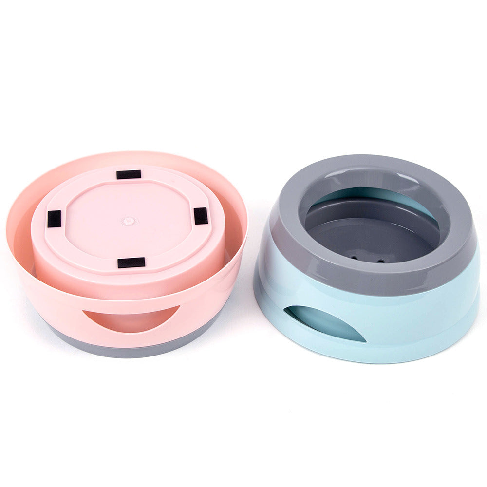 No-Spill Floating Disc Bowl - Splash-Free Slow Water Bowl for Dogs & Cats