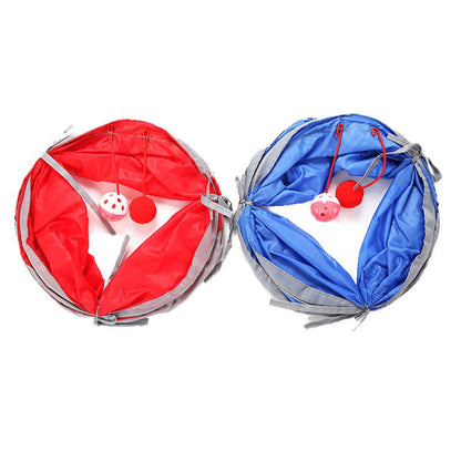 Collapsible Cat Tunnel - Crinkle Play Tube for Indoor Cats