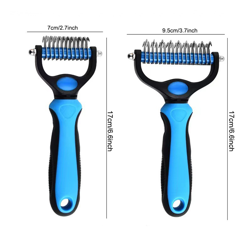 Dematting Undercoat Rake - Detangles Mats & Loose Fur