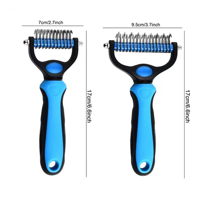 Dematting Undercoat Rake - Detangles Mats & Loose Fur