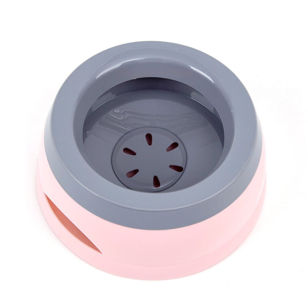 No-Spill Floating Disc Bowl - Splash-Free Slow Water Bowl for Dogs & Cats