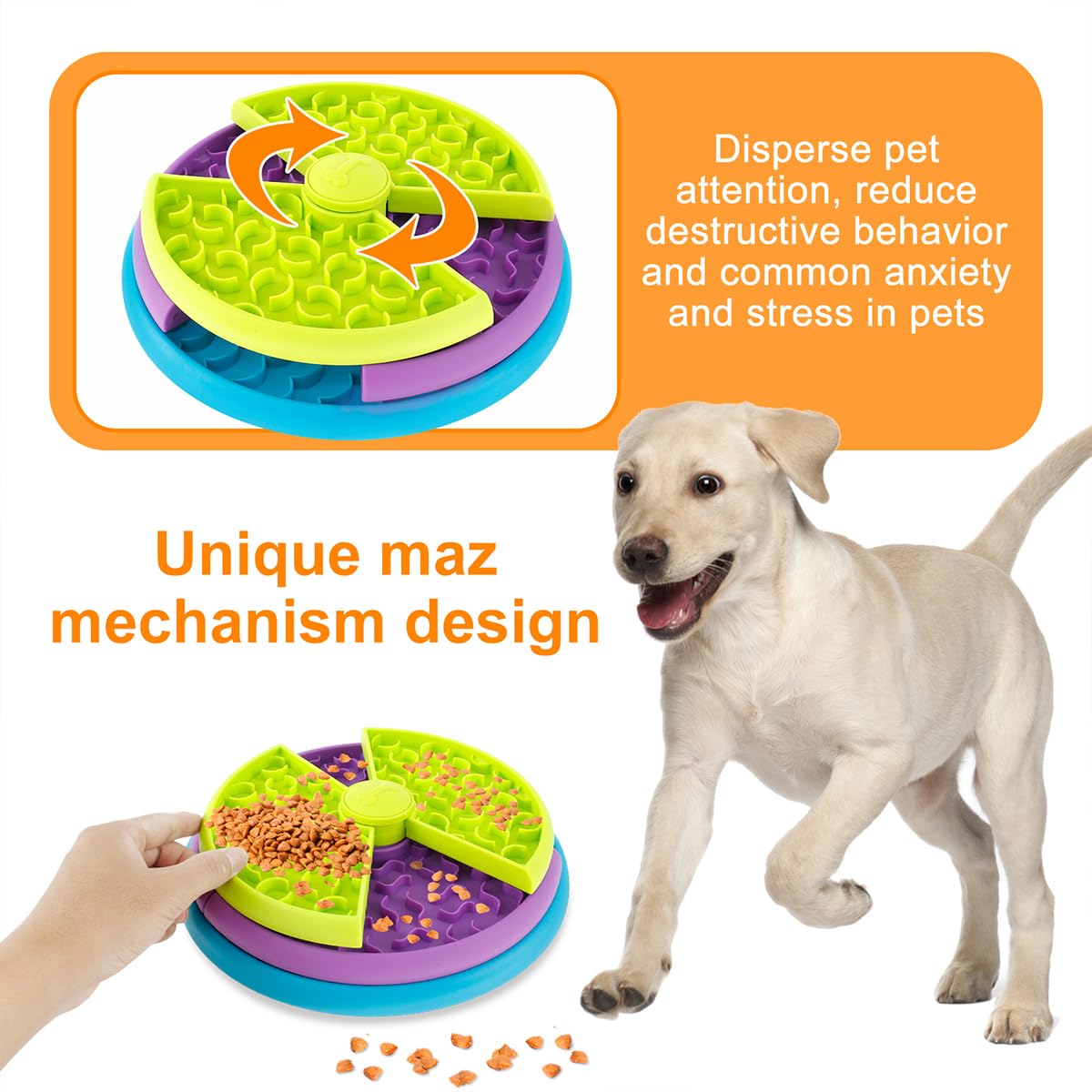The 3-in-1 Slow Feeder — Puzzle, Lick Mat, and Bowl in One