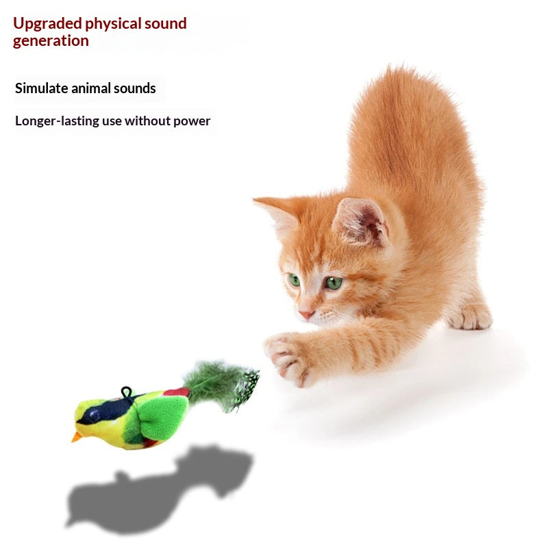 Squeaky Bird Cat Toy - Bite-Resistant Pounce Toy