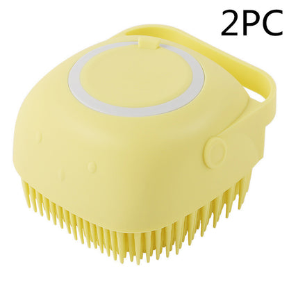 Silicone Bath & Massage Brush - Gentle Shampoo Scrubber