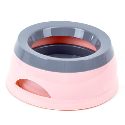No-Spill Floating Disc Bowl - Splash-Free Slow Water Bowl for Dogs & Cats