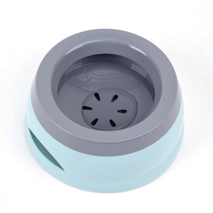 No-Spill Floating Disc Bowl - Splash-Free Slow Water Bowl for Dogs & Cats