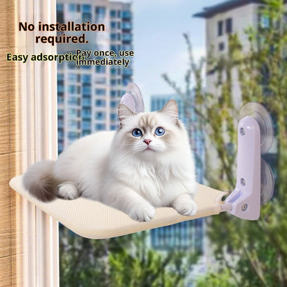 Cat Window Perch - Suction-Cup Hammock for Sunny Lounging