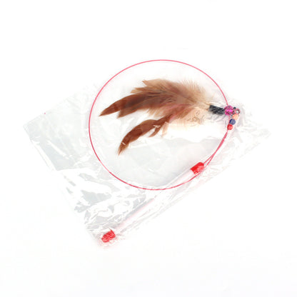 Cat Teaser Wand - Feather Chase Toy for Active Play