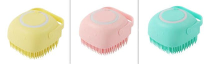 Silicone Bath & Massage Brush - Gentle Shampoo Scrubber