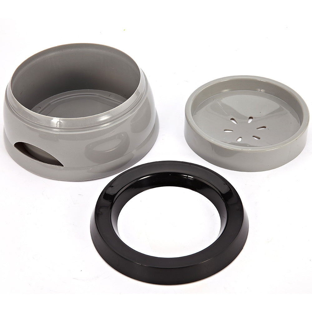 No-Spill Floating Disc Bowl - Splash-Free Slow Water Bowl for Dogs & Cats