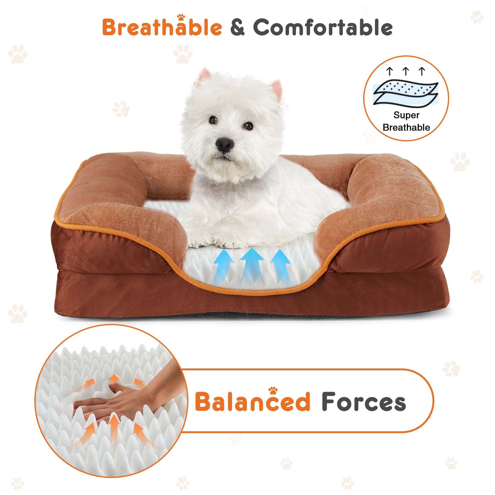 The Memory Foam Pet Bed — Washable, Waterproof Lined, 5 Sizes