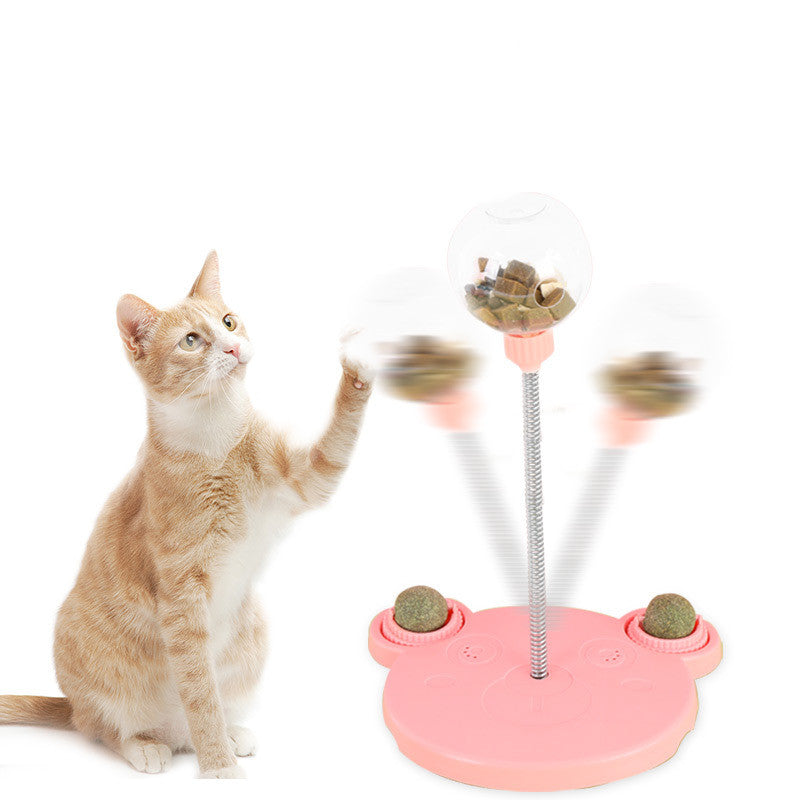 Cat Puzzle Feeder - Wobble Treat Toy for Slower, Smarter Meals