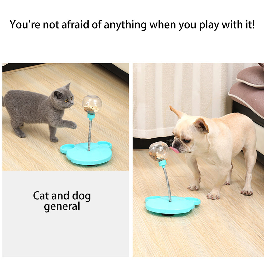 Cat Puzzle Feeder - Wobble Treat Toy for Slower, Smarter Meals