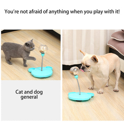 Cat Puzzle Feeder - Wobble Treat Toy for Slower, Smarter Meals