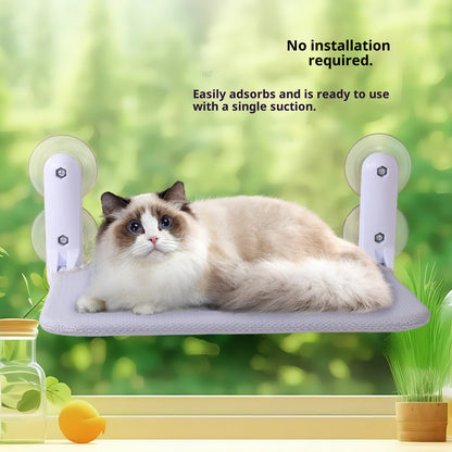 Cat Window Perch - Suction-Cup Hammock for Sunny Lounging