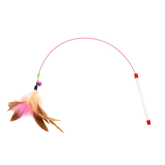 Cat Teaser Wand - Feather Chase Toy for Active Play