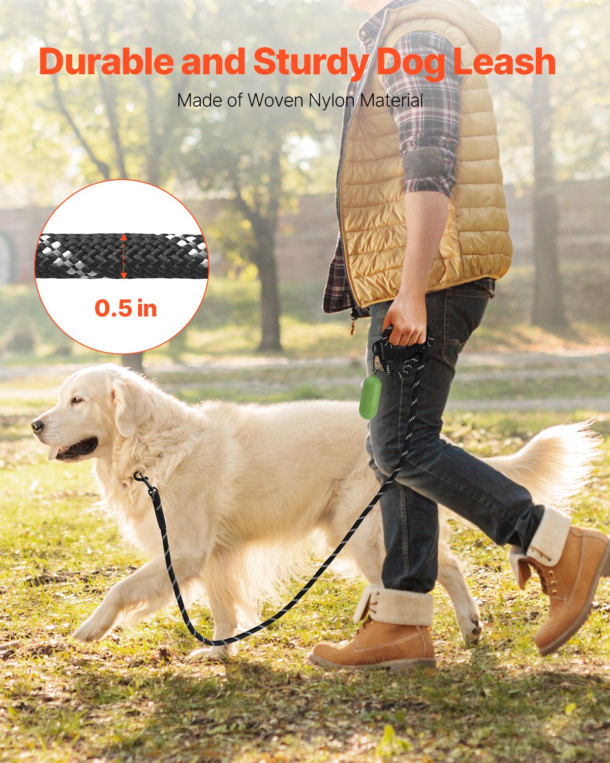The Heavy-Duty Rope Leash — 6ft, Padded Handle, Climbing-Grade