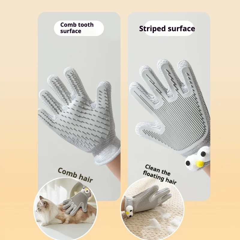 Deshedding Grooming Gloves — Massage + Hair Removal