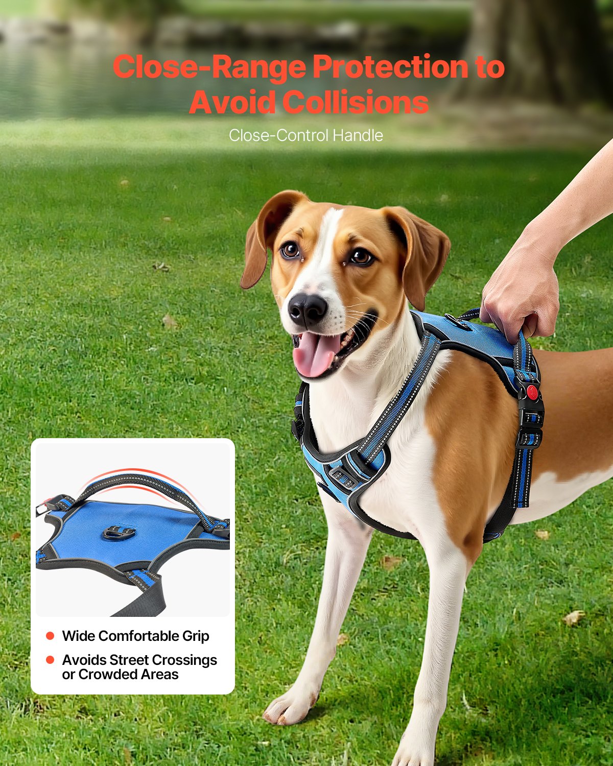 The No-Pull Dog Harness — Reflective, Front + Back Clip, 5 Sizes