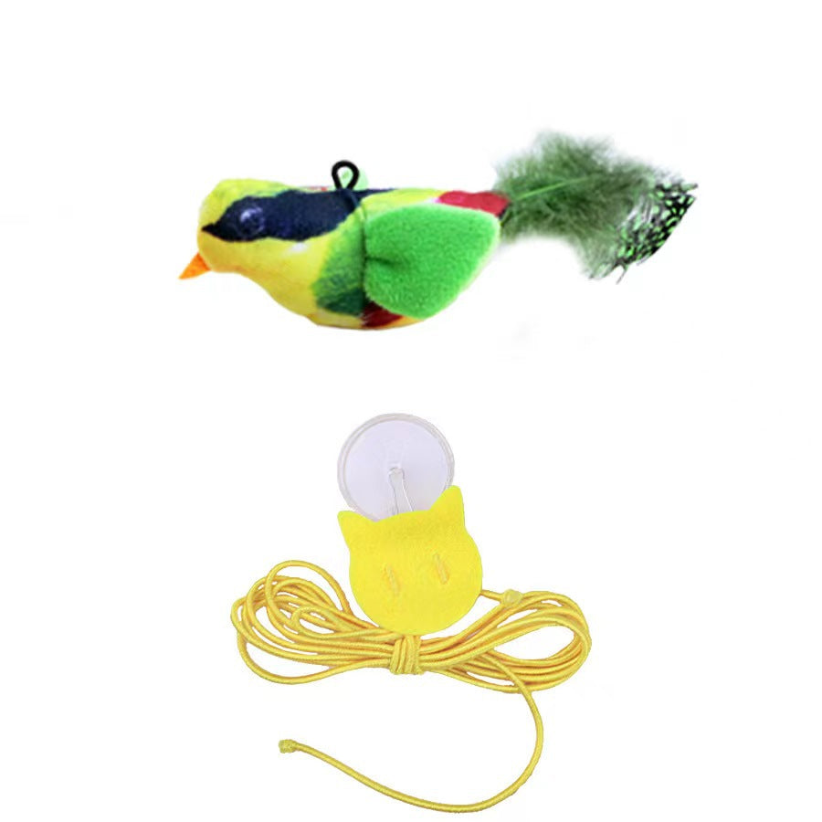 Squeaky Bird Cat Toy - Bite-Resistant Pounce Toy