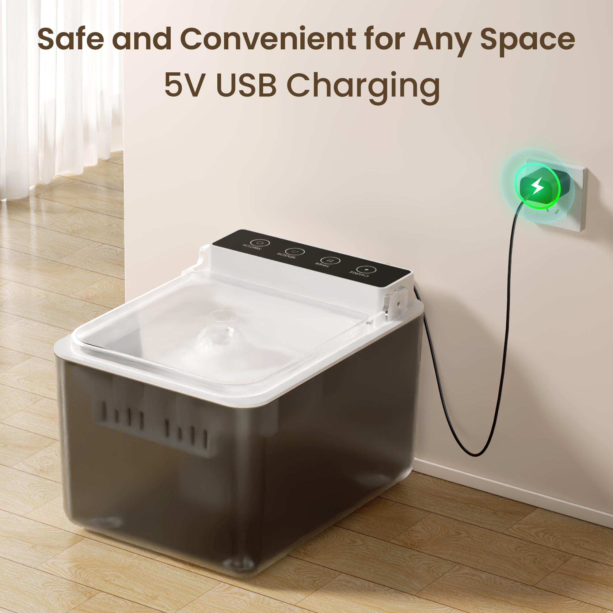 Always-On Pet Water Fountain — Motion-Sensing, Filtered, Silent