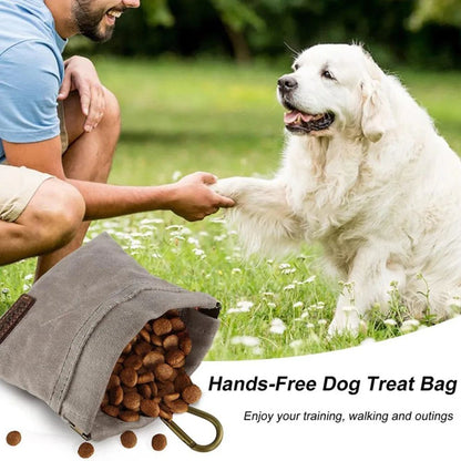 Hands-Free Dog Treat Pouch - Clip-On Training & Walk Snack Bag