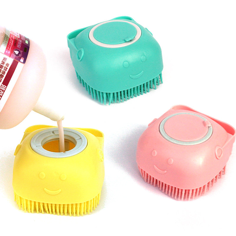 Silicone Bath & Massage Brush - Gentle Shampoo Scrubber