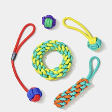 Rope Chew Toy Set - Durable Cotton Knots for Teeth & Tug