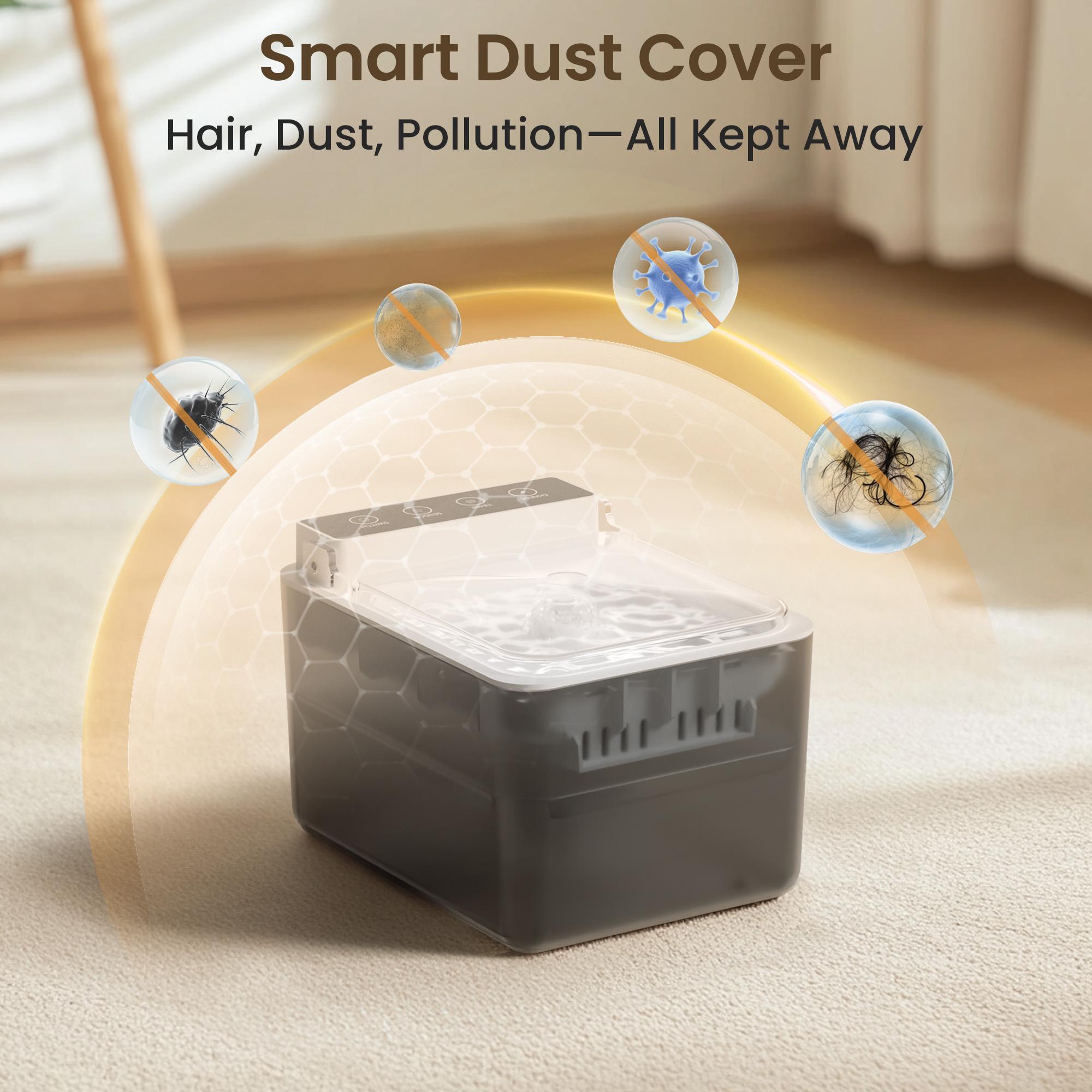 Always-On Pet Water Fountain — Motion-Sensing, Filtered, Silent