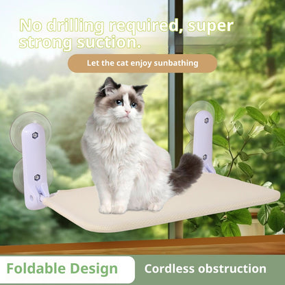 Cat Window Perch - Suction-Cup Hammock for Sunny Lounging